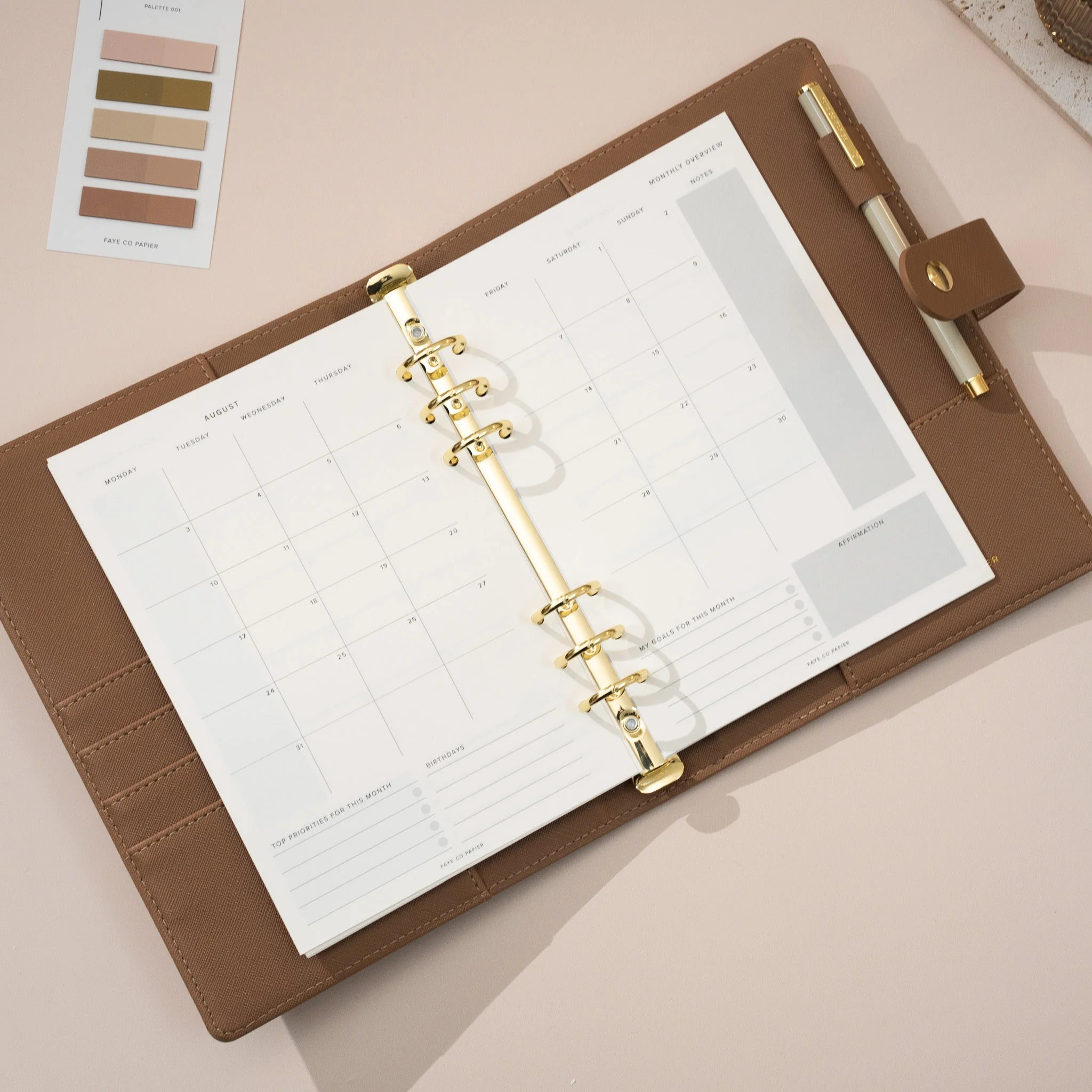 2026 Dated Monthly Calendar Overview Planner Inserts A5 - Image 3