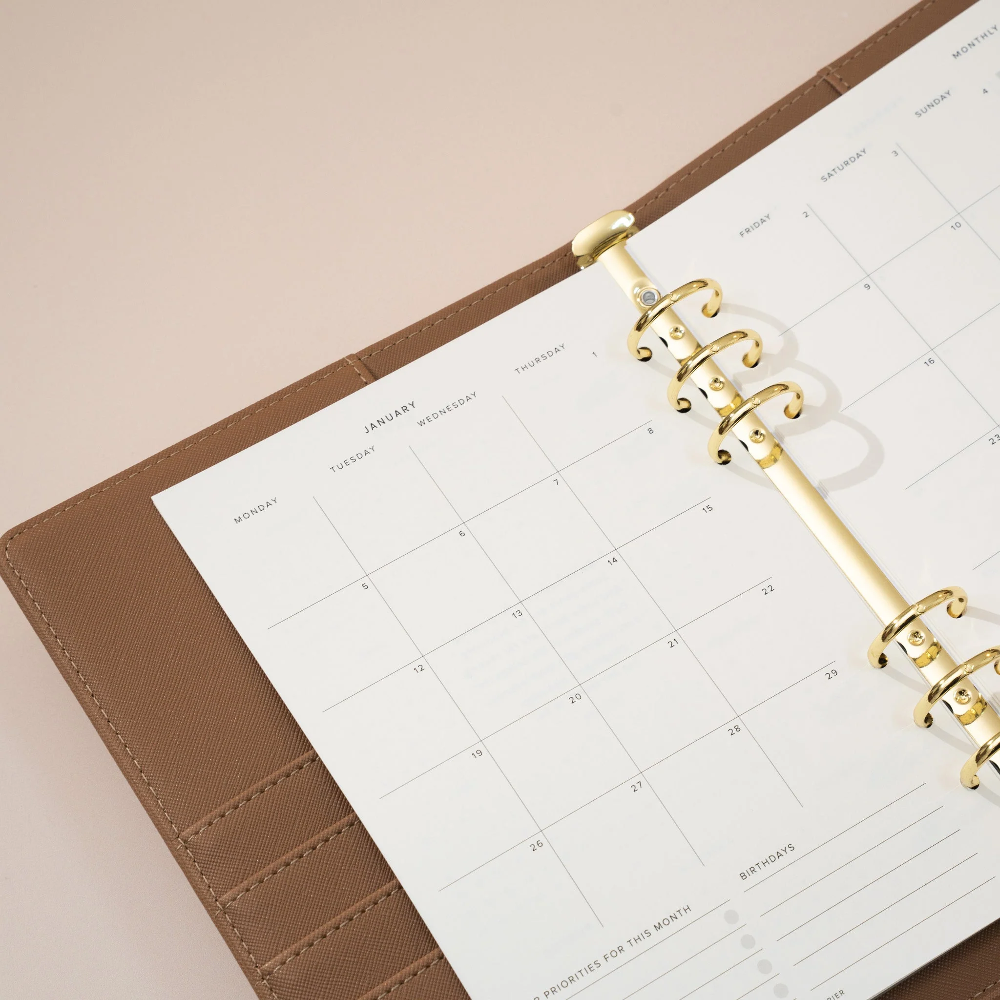 2026 Dated Monthly Calendar Overview Planner Inserts A5 - Image 4