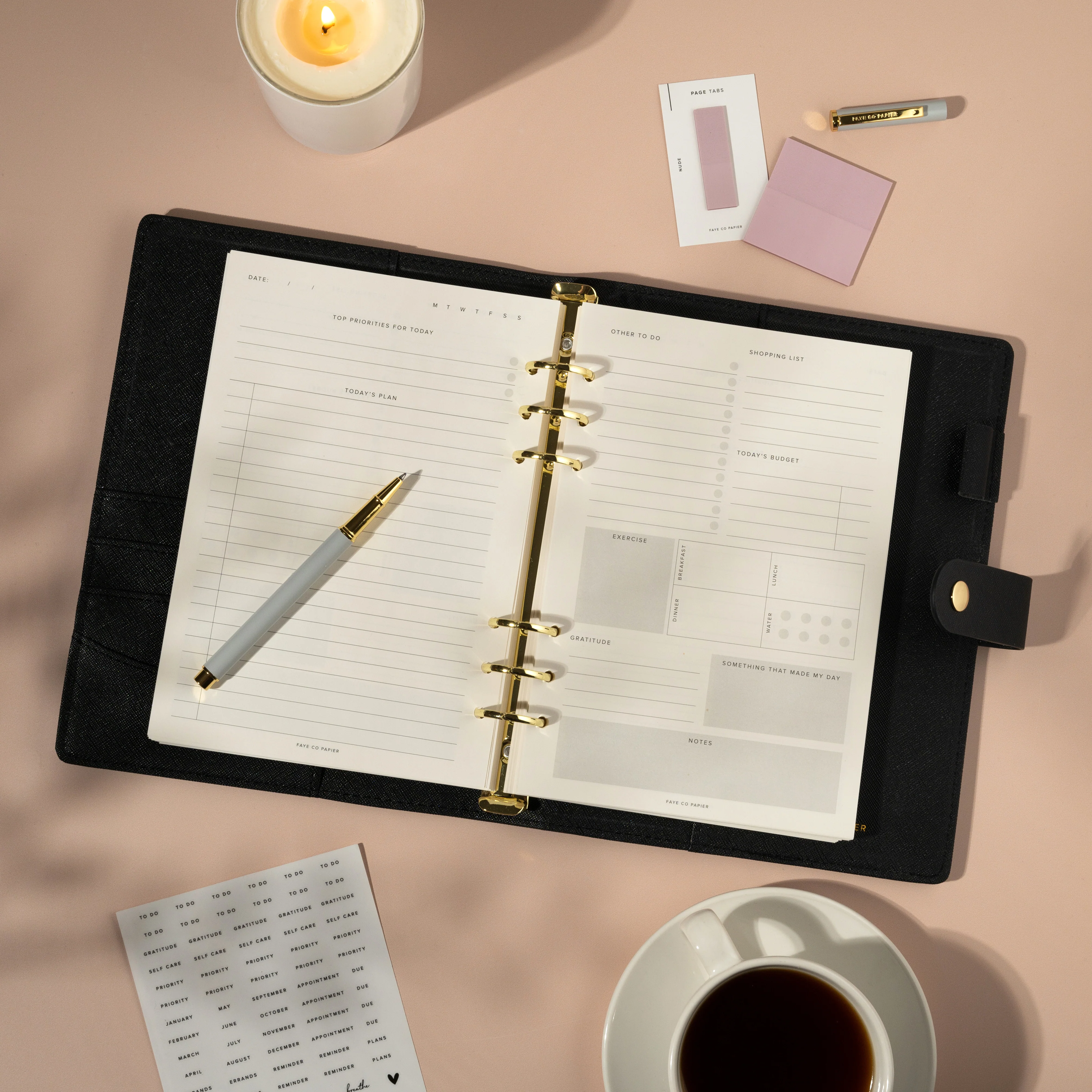 Daily Planner Ring Binder Organiser Planner Starter Bundle Set (A5) - Image 9