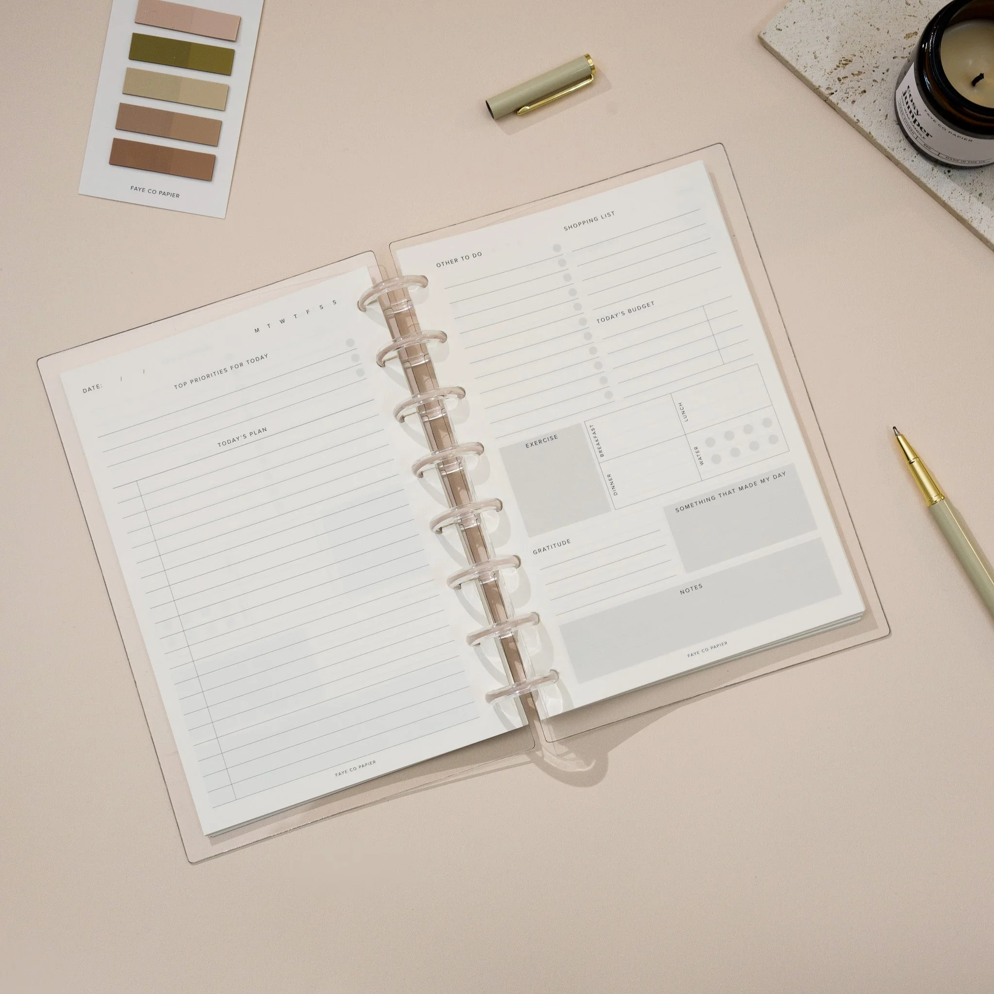 Daily Productivity Planner Insert | Discbound Bundle Set A5 - Image 3