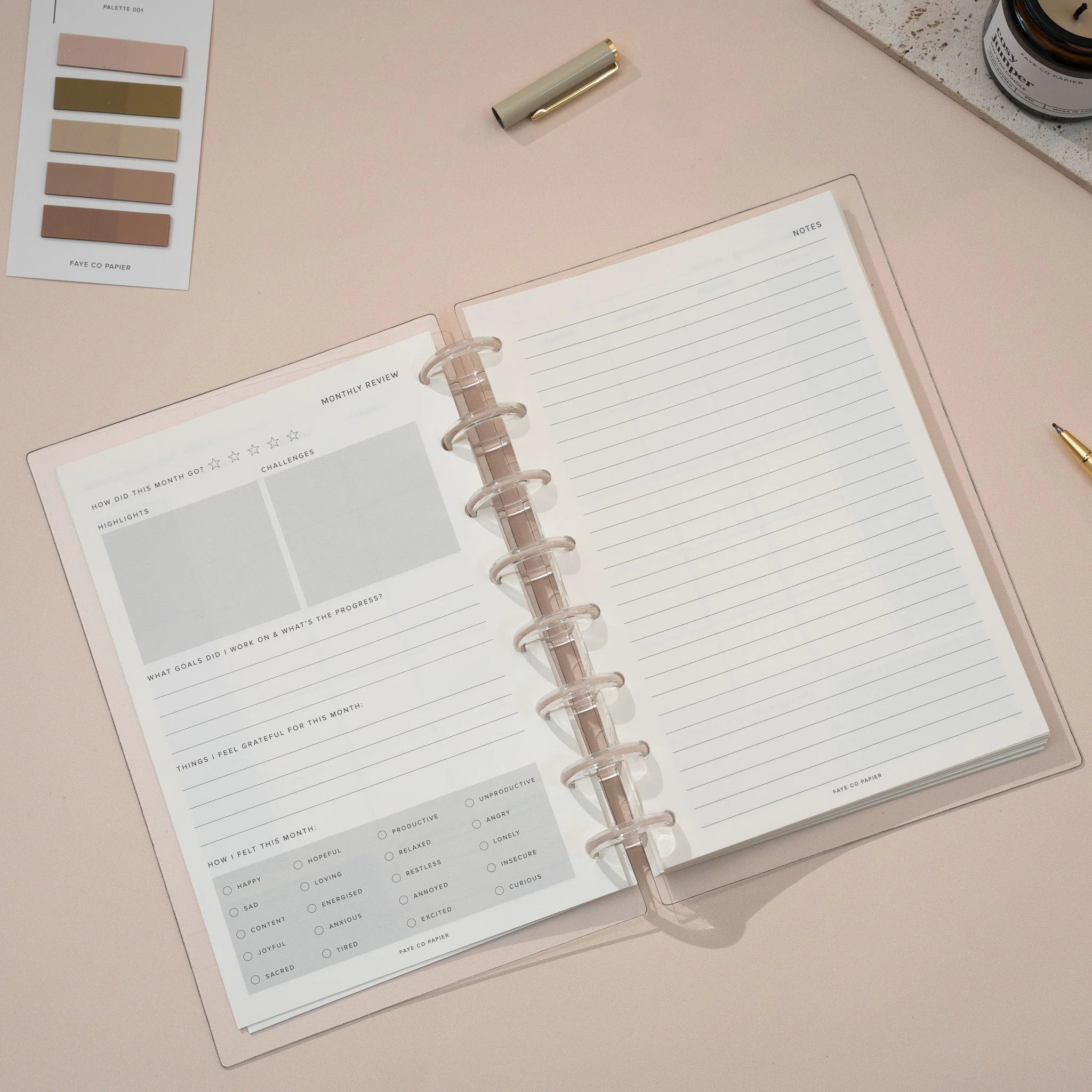 Daily Productivity Planner Insert | Discbound Bundle Set A5 - Image 5