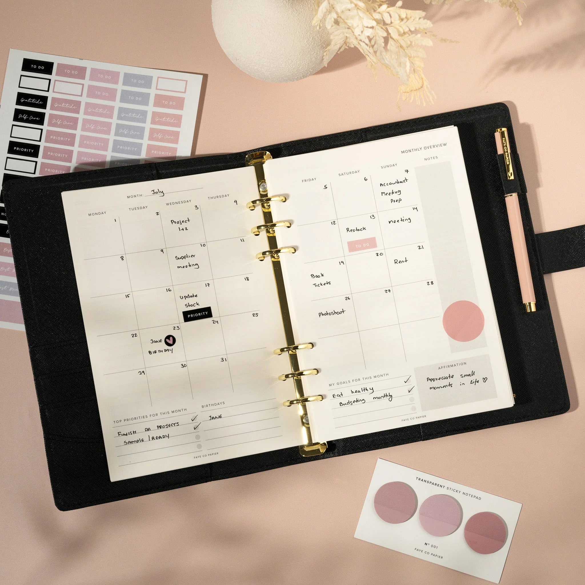 Minimal Daily Planner Inserts A5 - Image 4