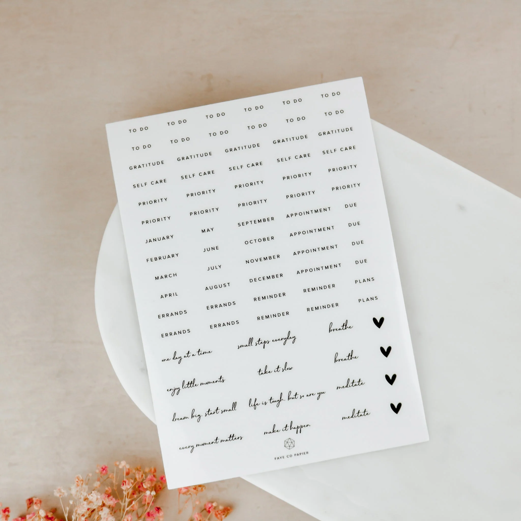 Minimal Words Journaling Key Stickers - Image 4